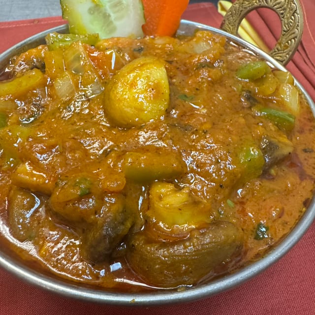 Kadhai Mushrooms.